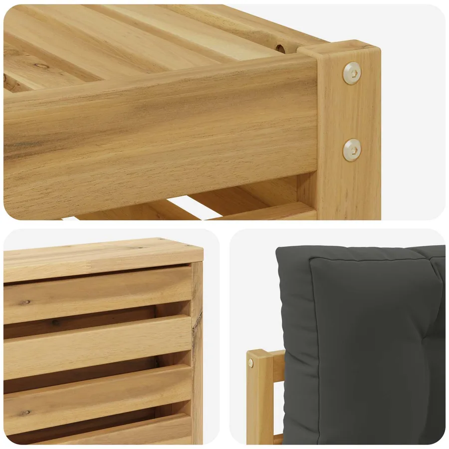 Ensemble de canapés d'extérieur 7 pc Blanc et anthracite - 7