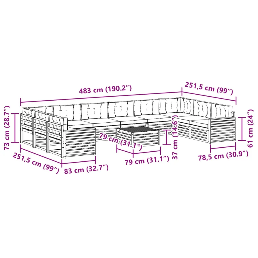 Ensembles de canapés 11 pc - 8
