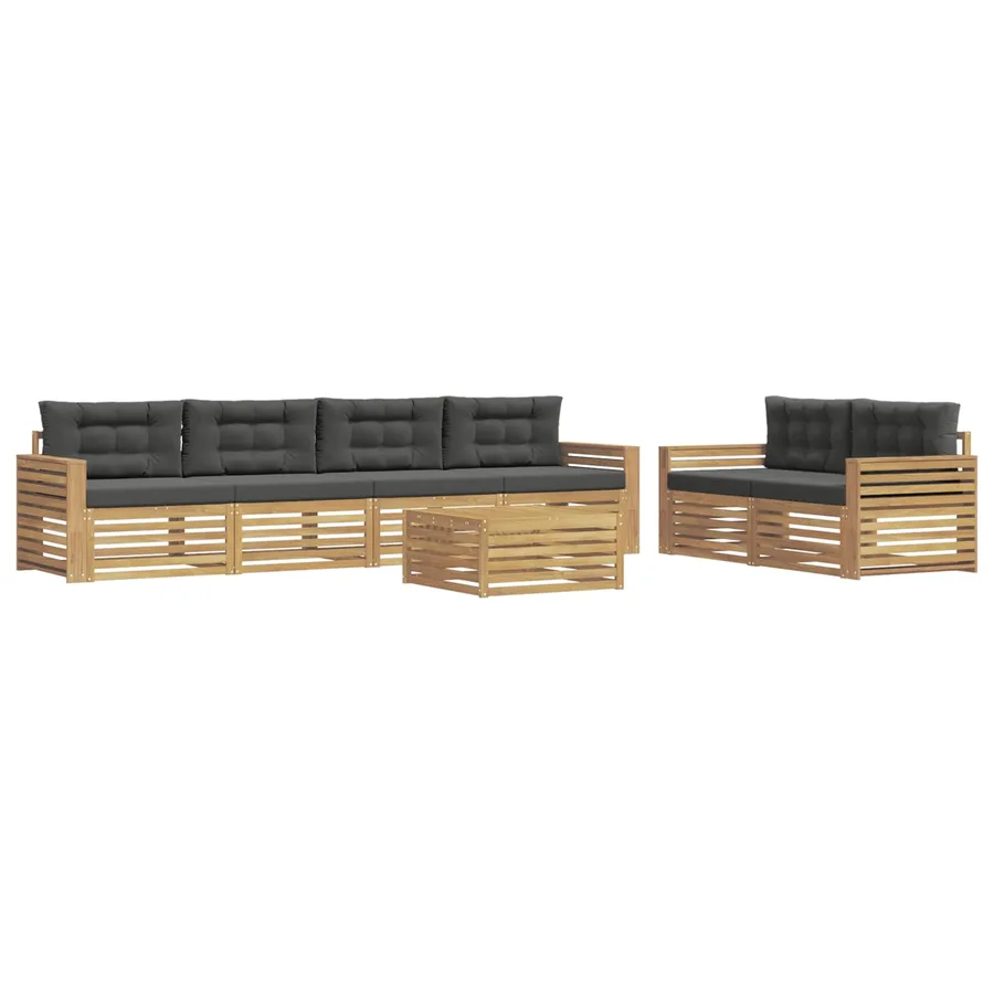 Ensemble de canapés d'extérieur 7 pc Blanc et anthracite - 2