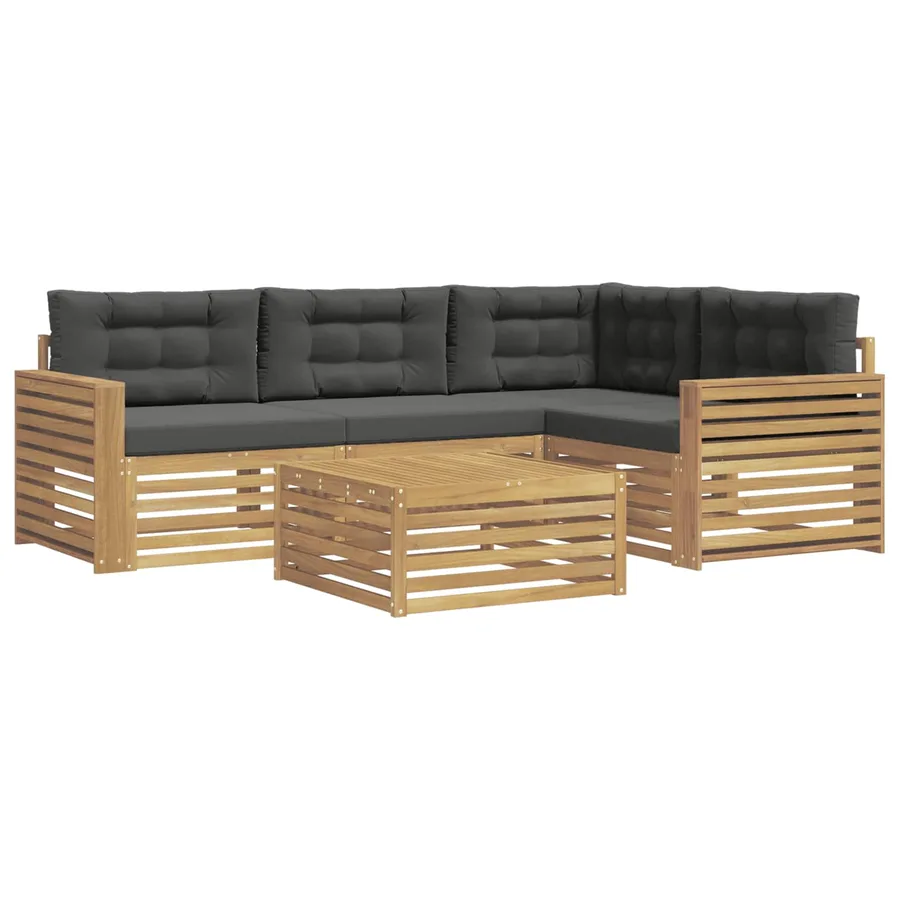 Ensemble de canapés d'extérieur 5 pc Blanc et anthracite - 2
