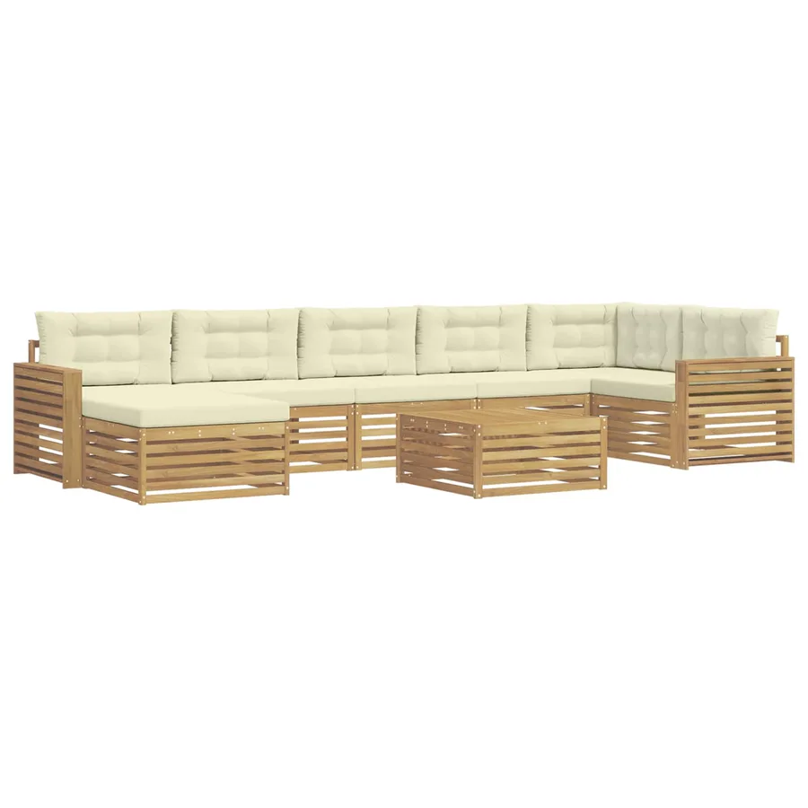 Ensemble de canapés d'extérieur 8 pc Blanc et crème - 2