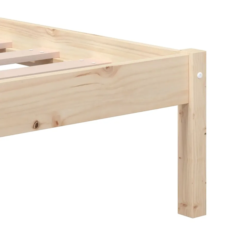 Cadre de lit sans matelas bois massif - 6