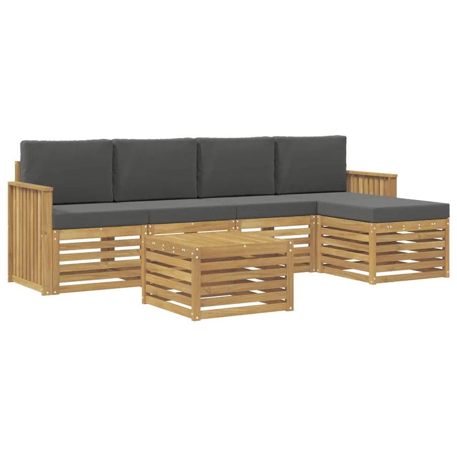 Ensemble de canapés d'extérieur 6 pcs Blanc et anthracite - 2