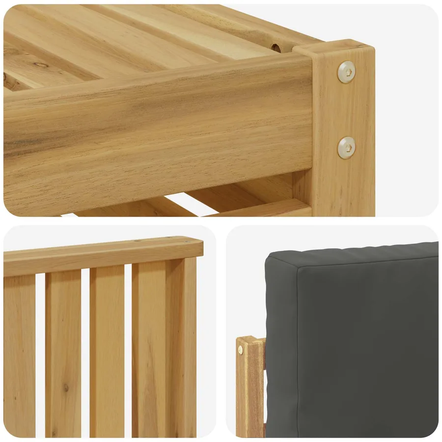 Ensemble de canapés d'extérieur 6 pcs Blanc et anthracite - 6