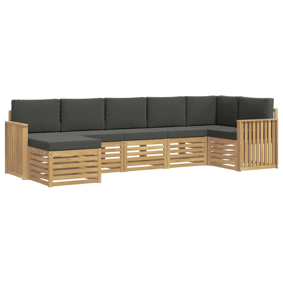 Ensemble de canapés d'extérieur 7 pcs Blanc et anthracite - 2