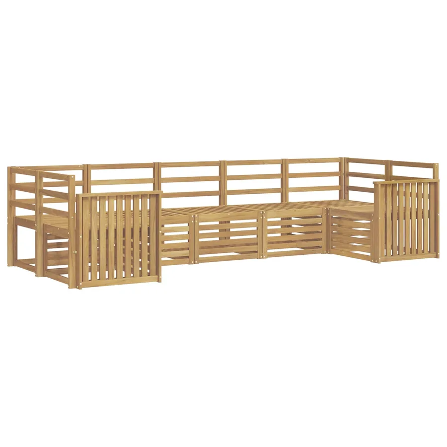 Ensemble de canapés d'extérieur 7 pcs Blanc 304 x 128,5 x 73 cm - 2