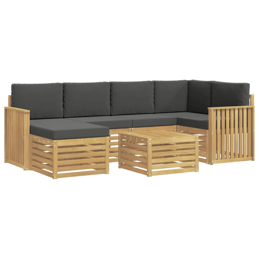 Ensemble de canapés d'extérieur 7 pcs Blanc et anthracite - 2