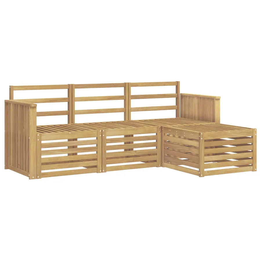 Ensemble de canapés d'extérieur 4 pcs Blanc - 2