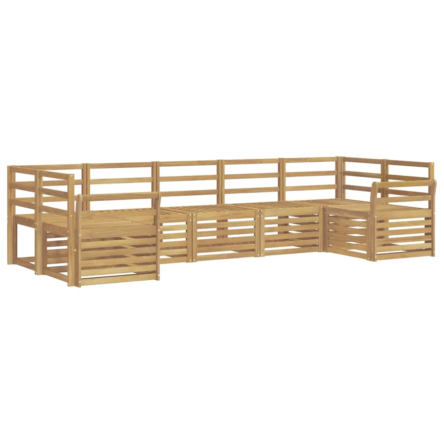 Ensemble de canapés d'extérieur 7 pcs Blanc 304 x 130,5 x 73 cm - 2