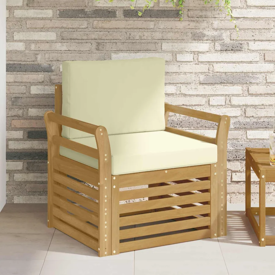 Ensemble de canapés d'extérieur Polyester Blanc