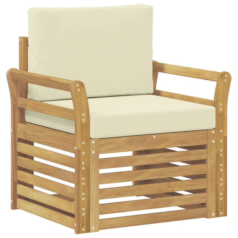 Ensemble de canapés d'extérieur Polyester Blanc - 2