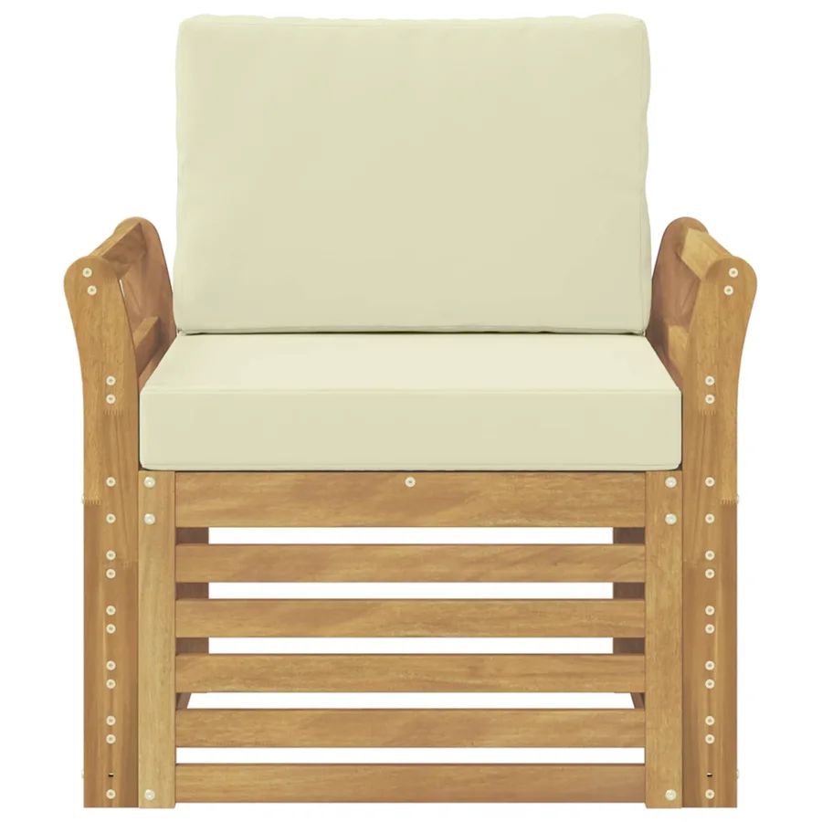 Ensemble de canapés d'extérieur Polyester Blanc - 3