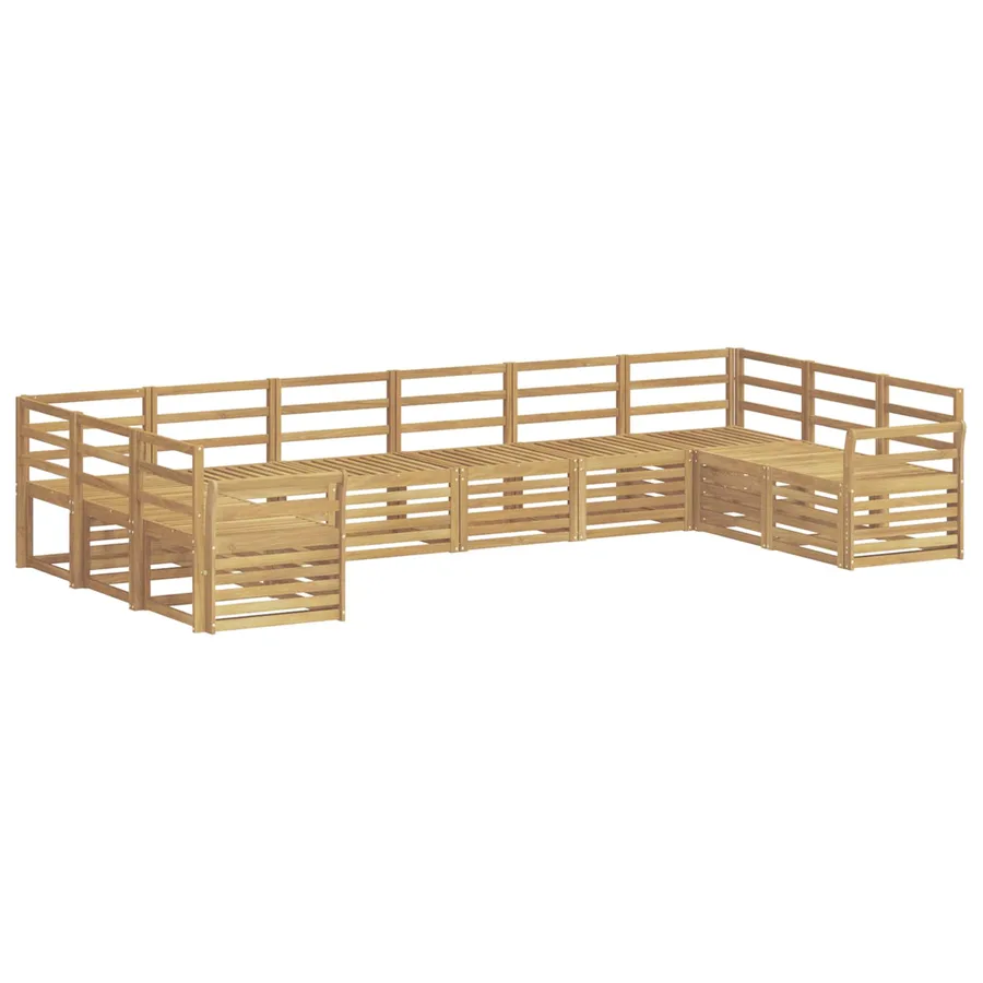 Ensemble de canapés d'extérieur 10 pcs Blanc 363 x 190 x 73 cm - 2