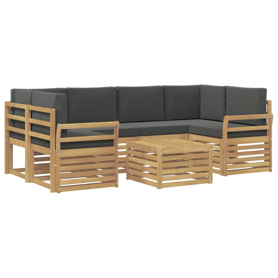 Ensemble de canapés d'extérieur 7 pcs Blanc et anthracite - 2