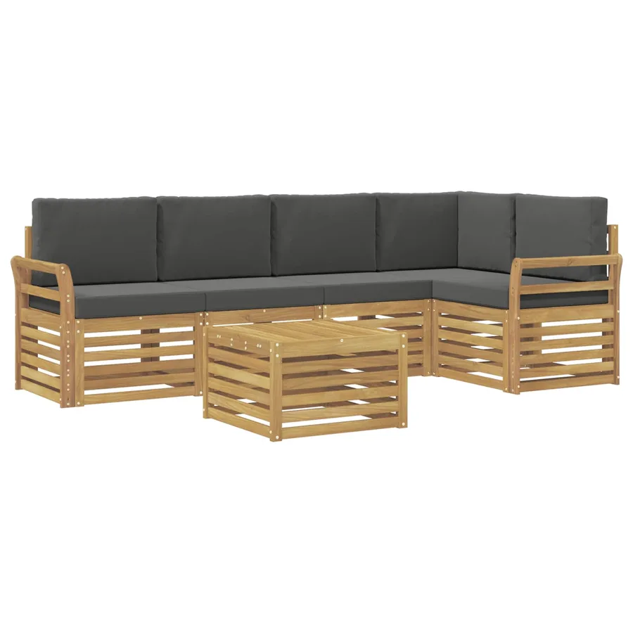 Ensemble de canapés d'extérieur 6 pcs Blanc et anthracite - 2
