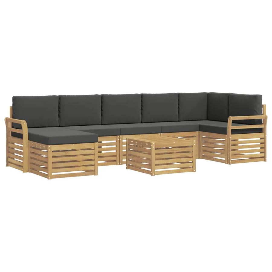 Ensemble de canapés d'extérieur 8 pcs Blanc et anthracite - 2