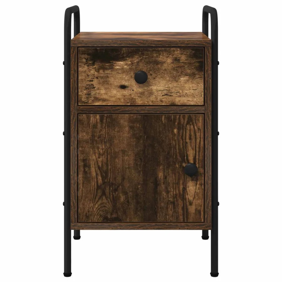 Table de chevet Chêne fumé 35 x 36,5 x 61 cm Bois d'ingénierie - 4