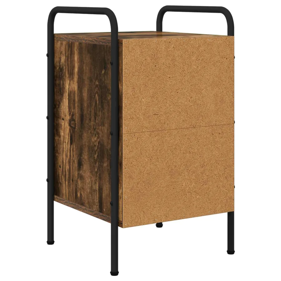 Table de chevet Chêne fumé 35 x 36,5 x 61 cm Bois d'ingénierie - 6