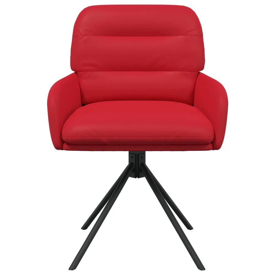 Chaises de salle à manger pivotantes 2 pcs Simili cuir Rouge - 3