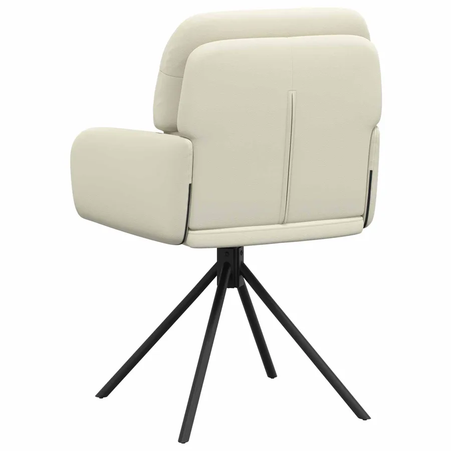Chaises de salle à manger pivotantes 6 pcs Simili cuir Crème - 5