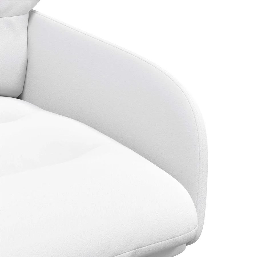 Chaises de salle à manger pivotantes 2 pcs Simili cuir Blanc - 6
