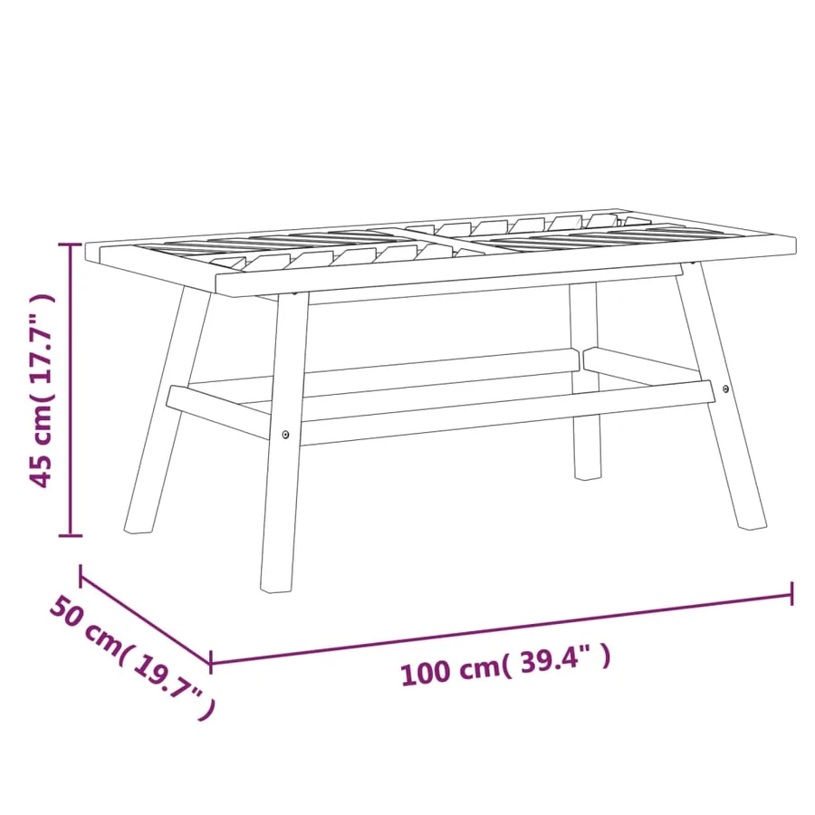 Ensemble de salon de jardin 2 pcs bois d'acacia solide - 8