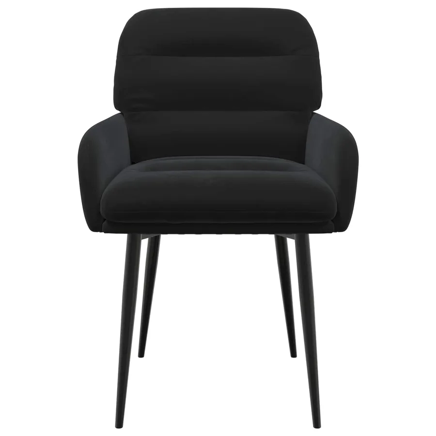 Chaises de salle à manger 6 pcs Velours Noir 59 x 59,5 x 90 cm - 3