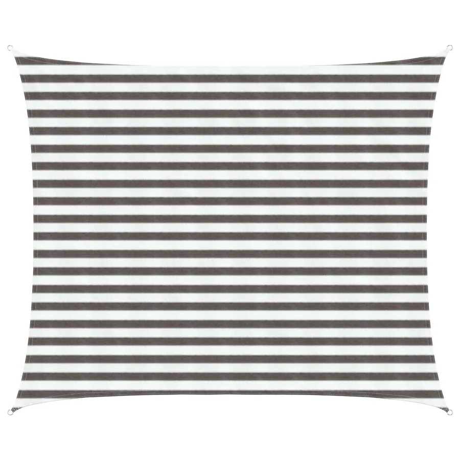Voile d'ombre 2,5 x 3 m HDPE Rectangulaire Gris clair et blanc