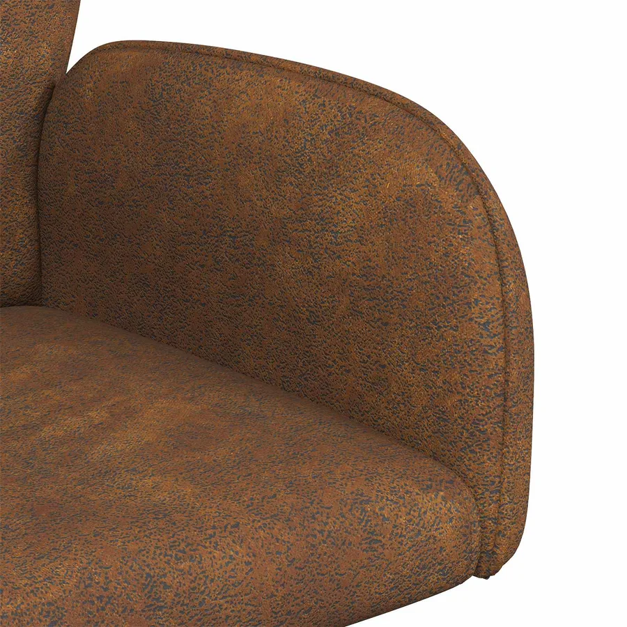 Chaises de salle à manger pivotantes 2 pcs Simili daim Marron - 6