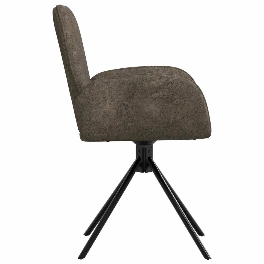 Chaises de salle à manger pivotantes 2 pcs Simili daim - 4