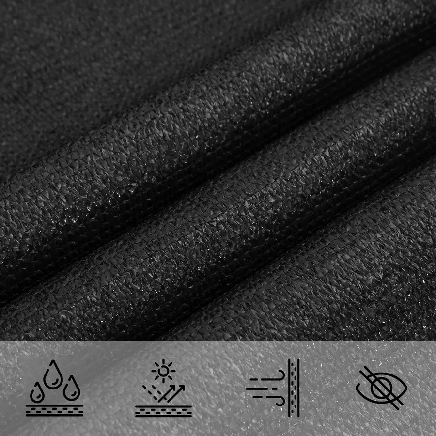 Voile d'ombre Noir 7 x 5 x 5 m HDPE - 4
