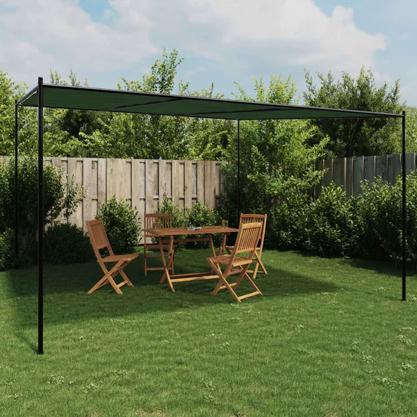 Pavillon 4 x 3,98 x 2,67 m Vert Polyester et Acier