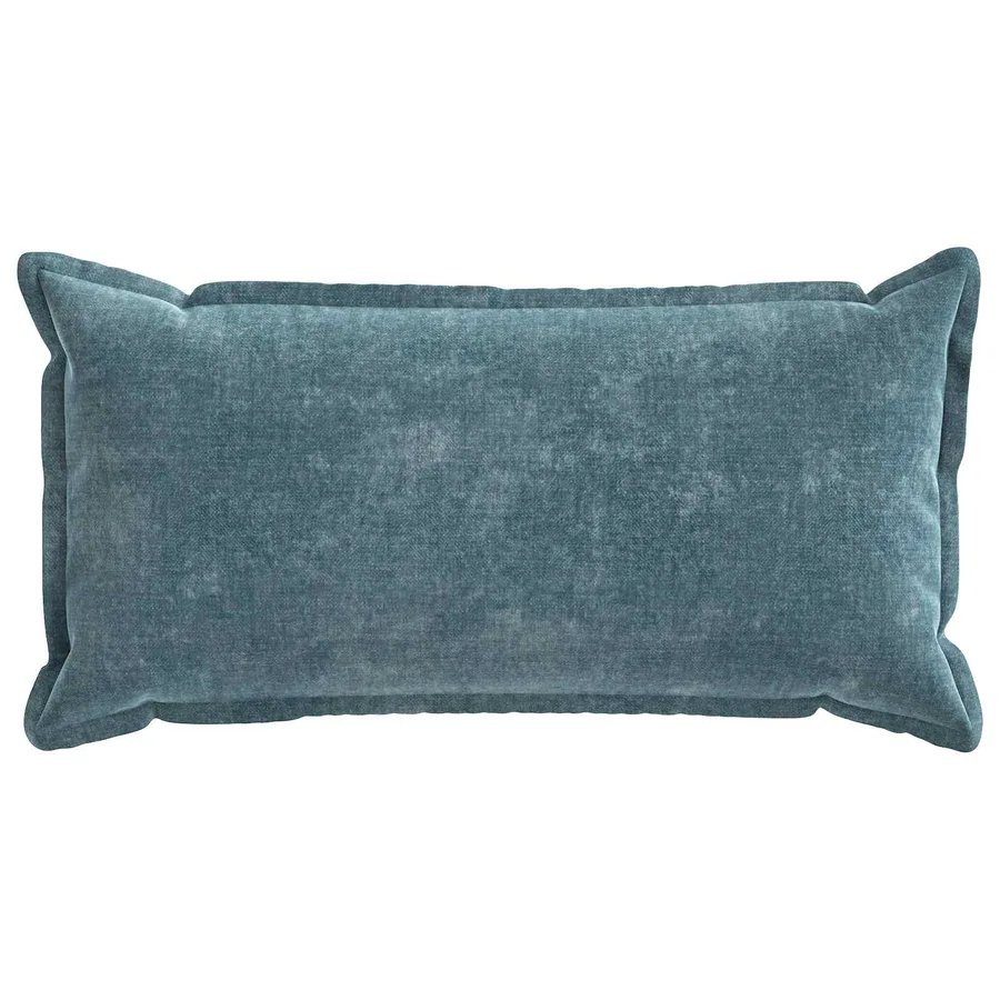 Housse de coussin 6 pcs HOUTEN Bleu 40 x 80 cm Tissu Chenille - 2