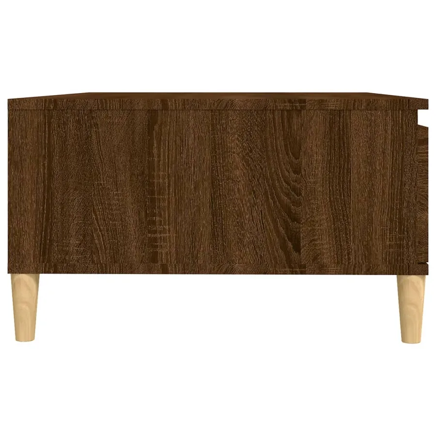 Table basse chêne marron 90x60x35 cm bois d'ingénierie - 6