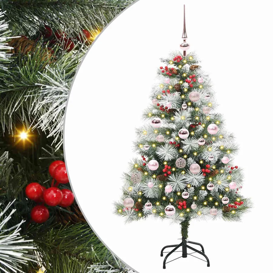 Sapin de Noël artificiel Vert et blanc 120 cm - 2
