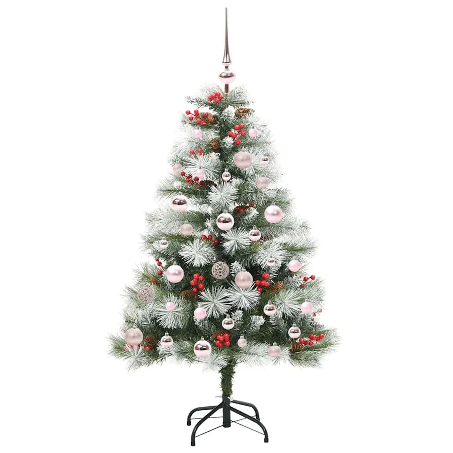 Sapin de Noël artificiel Vert et blanc 120 cm - 4
