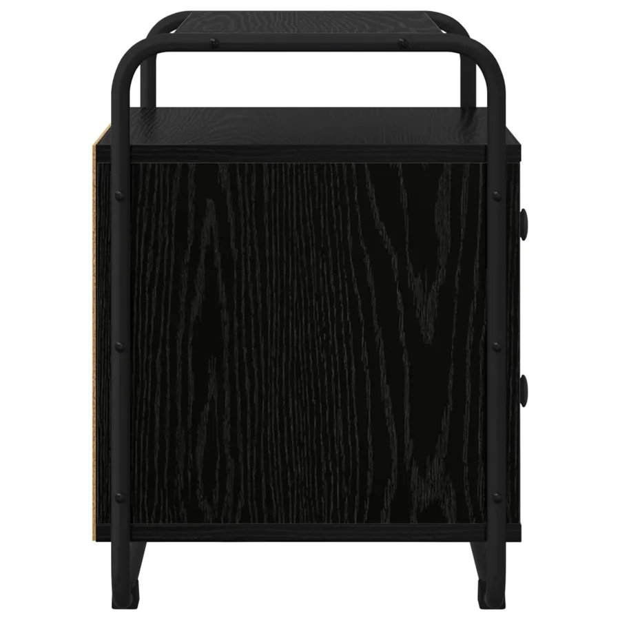 Table de chevet 2 pc Chêne noir Bois d'ingénierie - 7