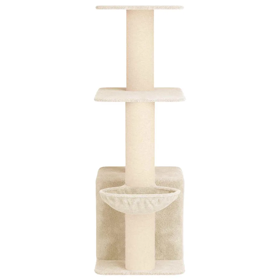 Arbre à chat avec poteaux à griffer en sisal Crème 133 cm - 5