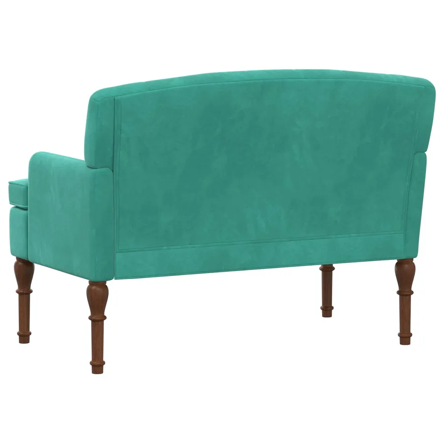 Canapé love seat avec capitonnage en boutons Turquoise Velours - 5