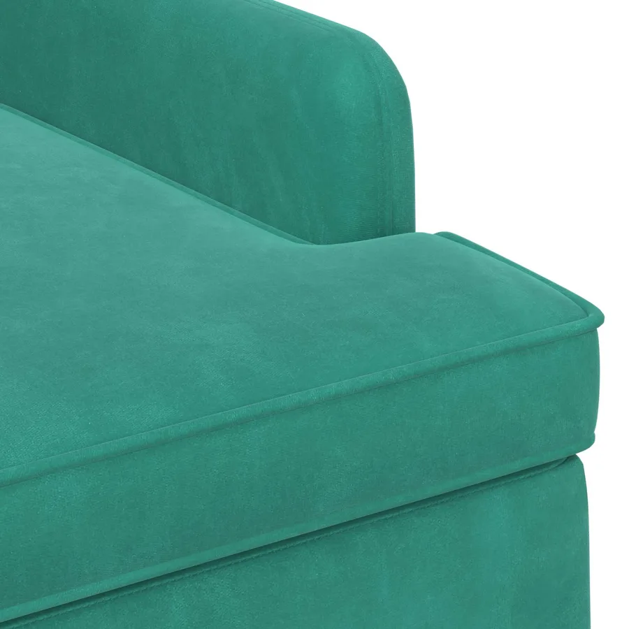 Canapé love seat avec capitonnage en boutons Turquoise Velours - 6