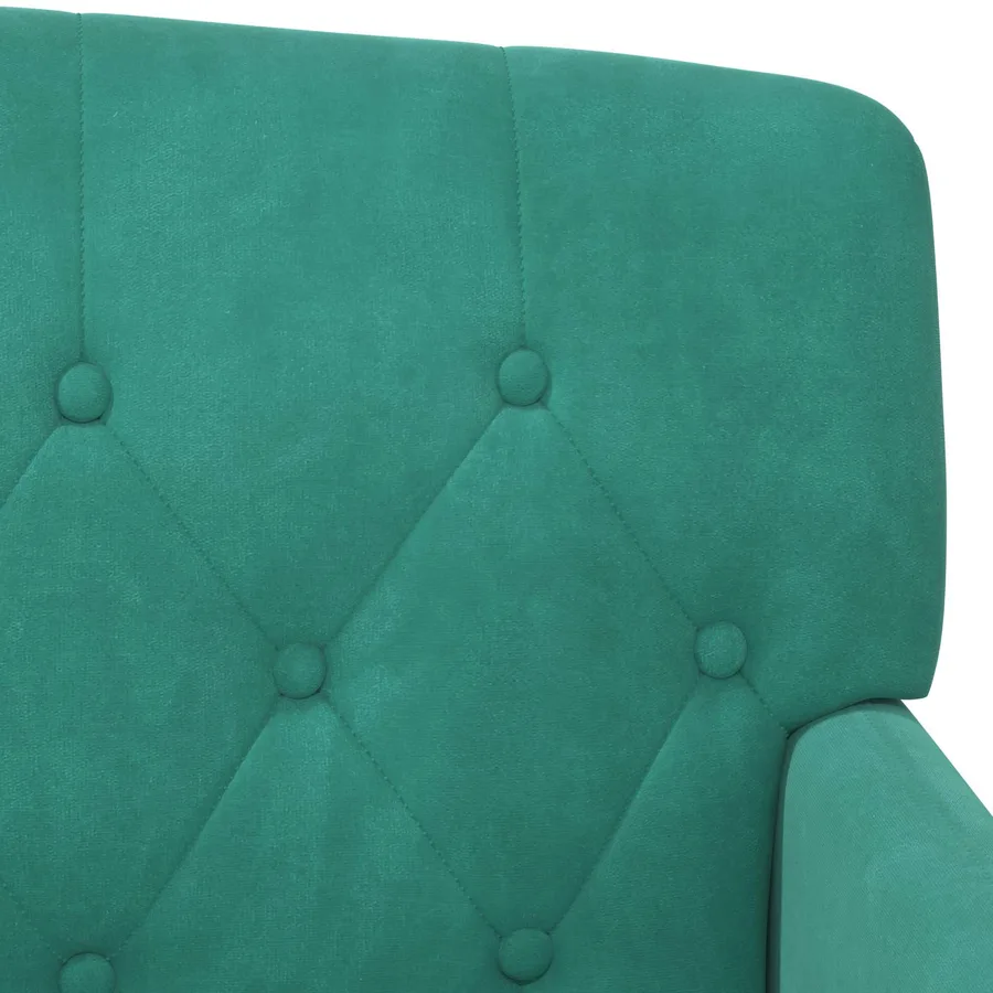 Canapé love seat avec capitonnage en boutons Turquoise Velours - 7