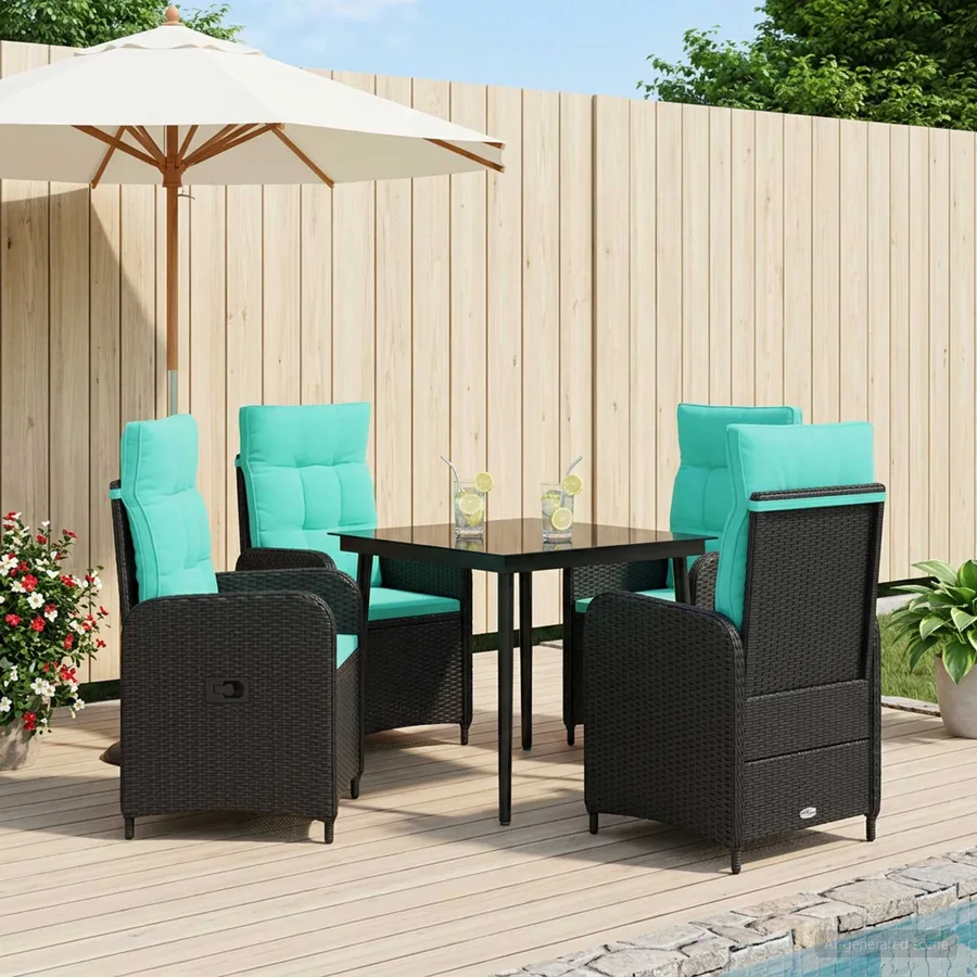 Ensemble de Tables Basses avec coussin avec oreiller 5 pcs - 3