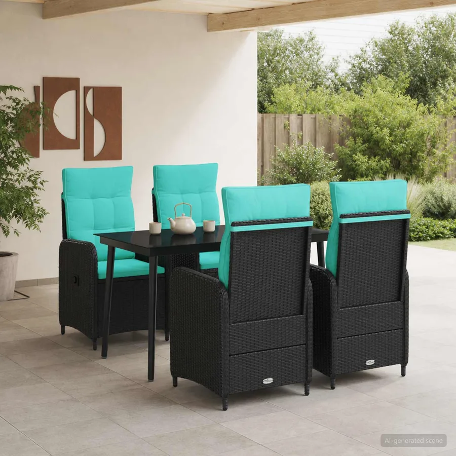 Ensemble de Tables Basses avec coussin avec oreiller 5 pcs - 3
