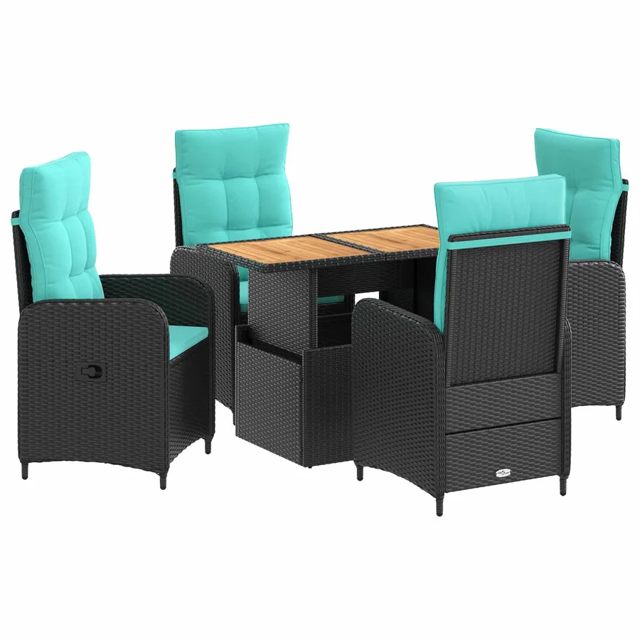 Ensemble de repas extérieur 5 pcs polyrotin - 2
