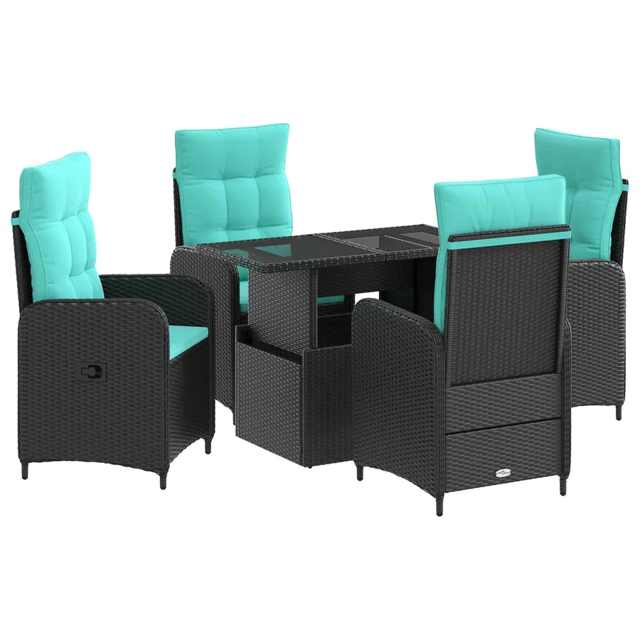 Ensemble de repas extérieur 5 pcs polyrotin - 2