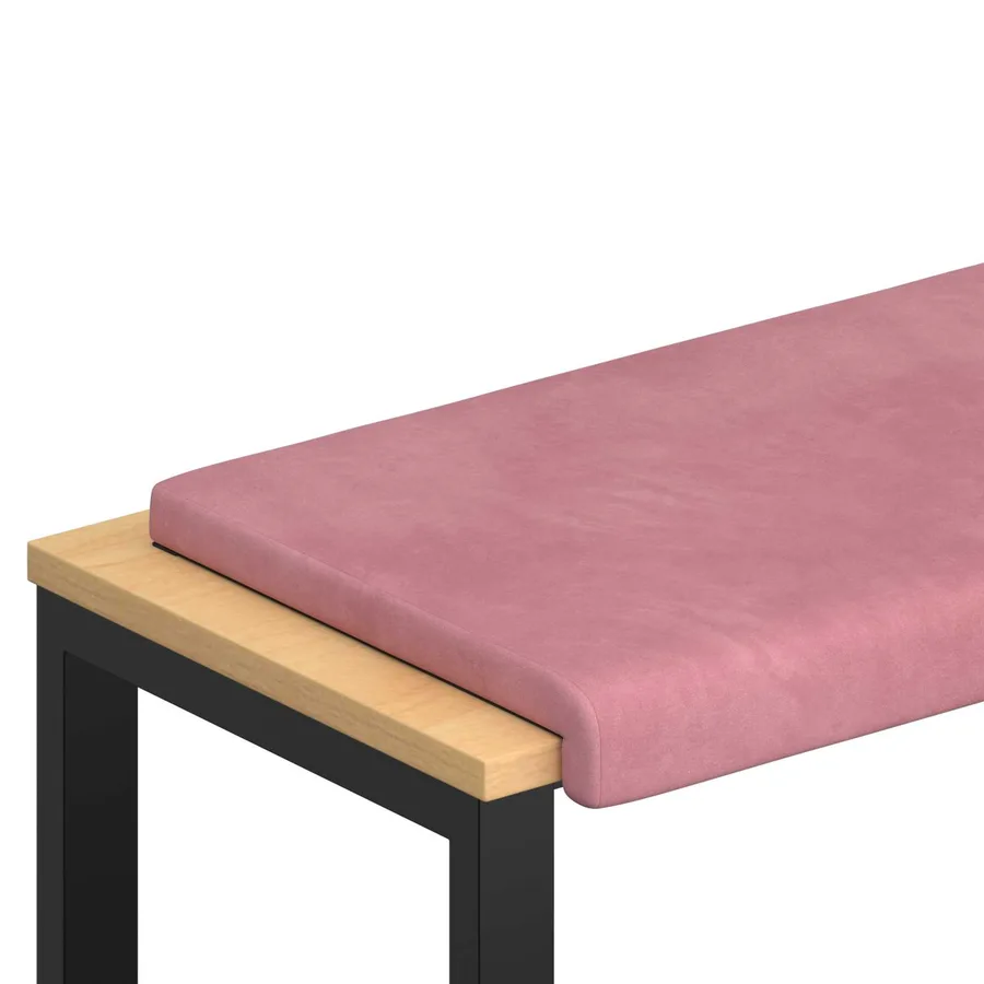Coussin de banc Velours (V) Rose Profondeur 35 cm - 2
