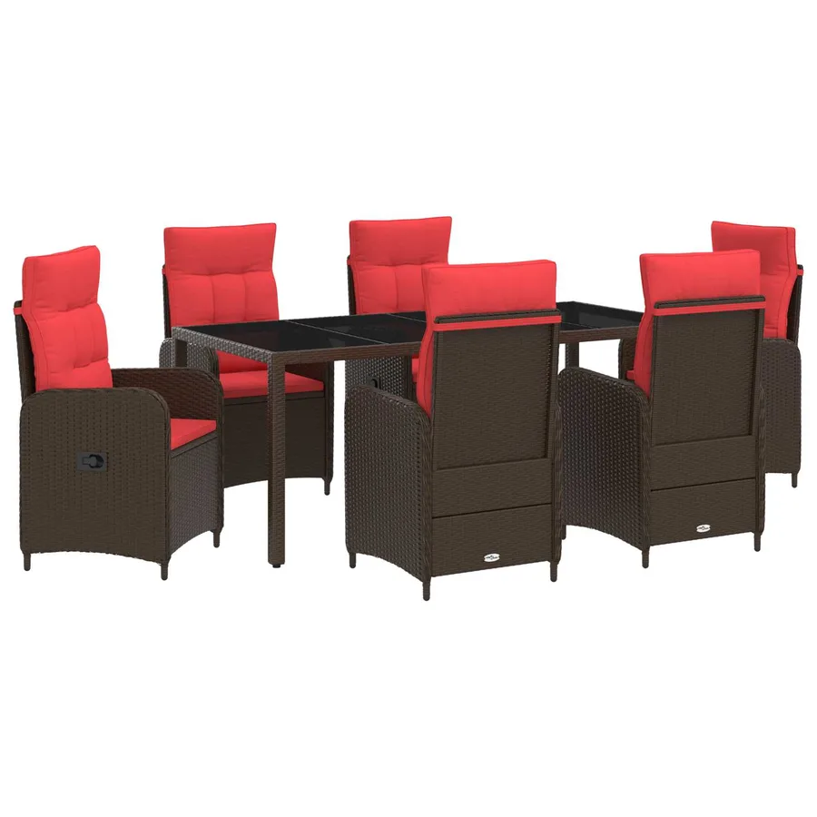 Ensemble de repas extérieur 7 pcs polyrotin - 2