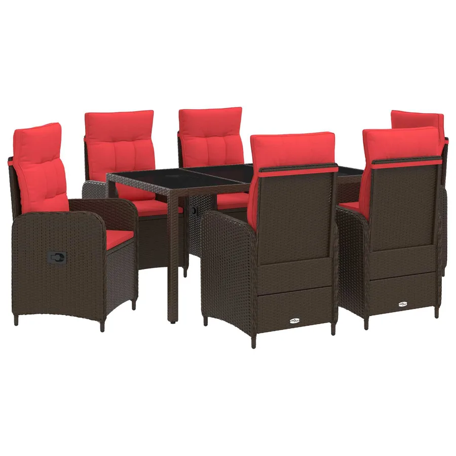 Ensemble de repas extérieur 7 pcs polyrotin - 2