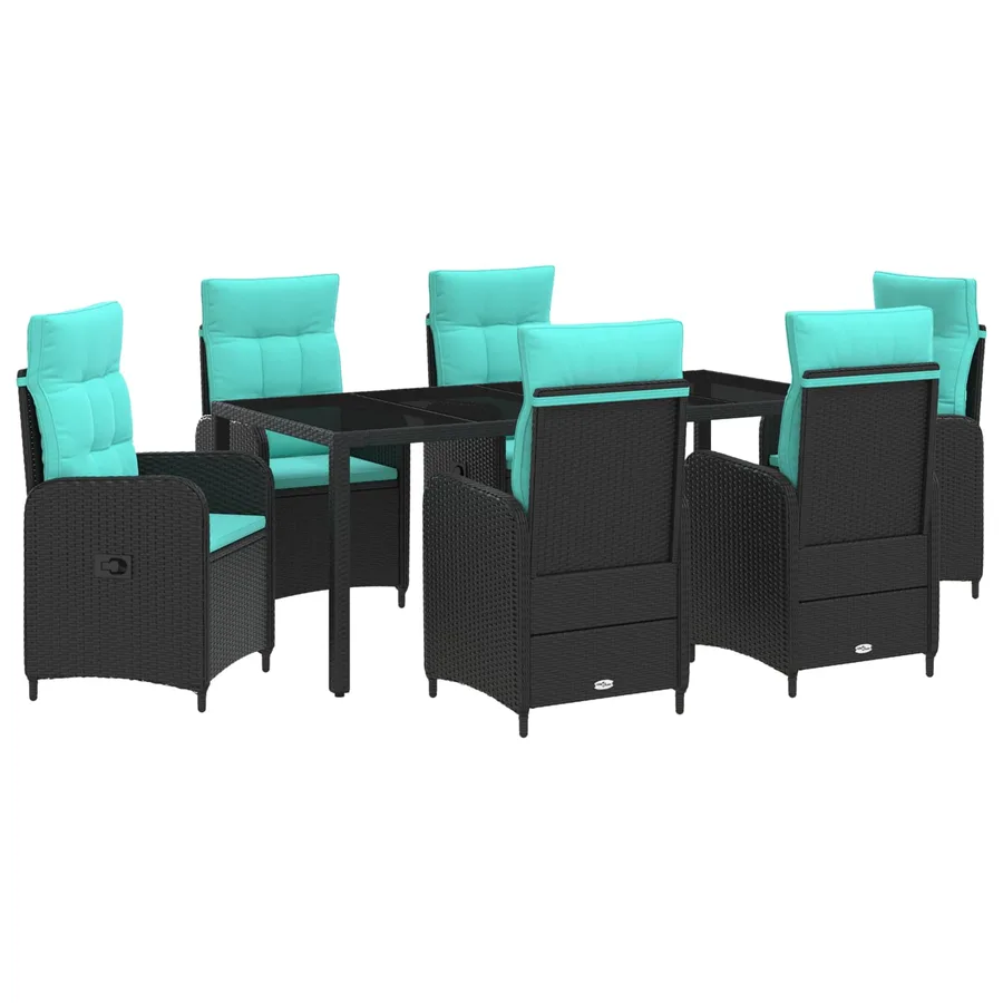 Ensemble de repas extérieur 7 pcs polyrotin - 2