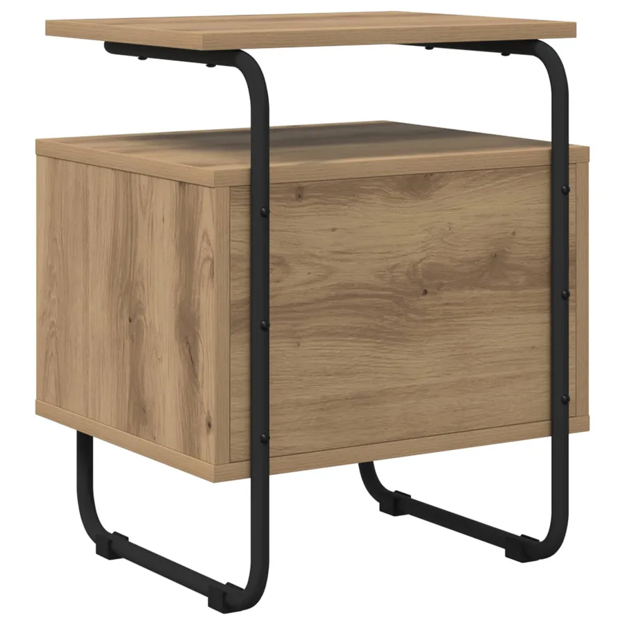 Table de chevet Chêne artisanal Bois d'ingénierie - 6